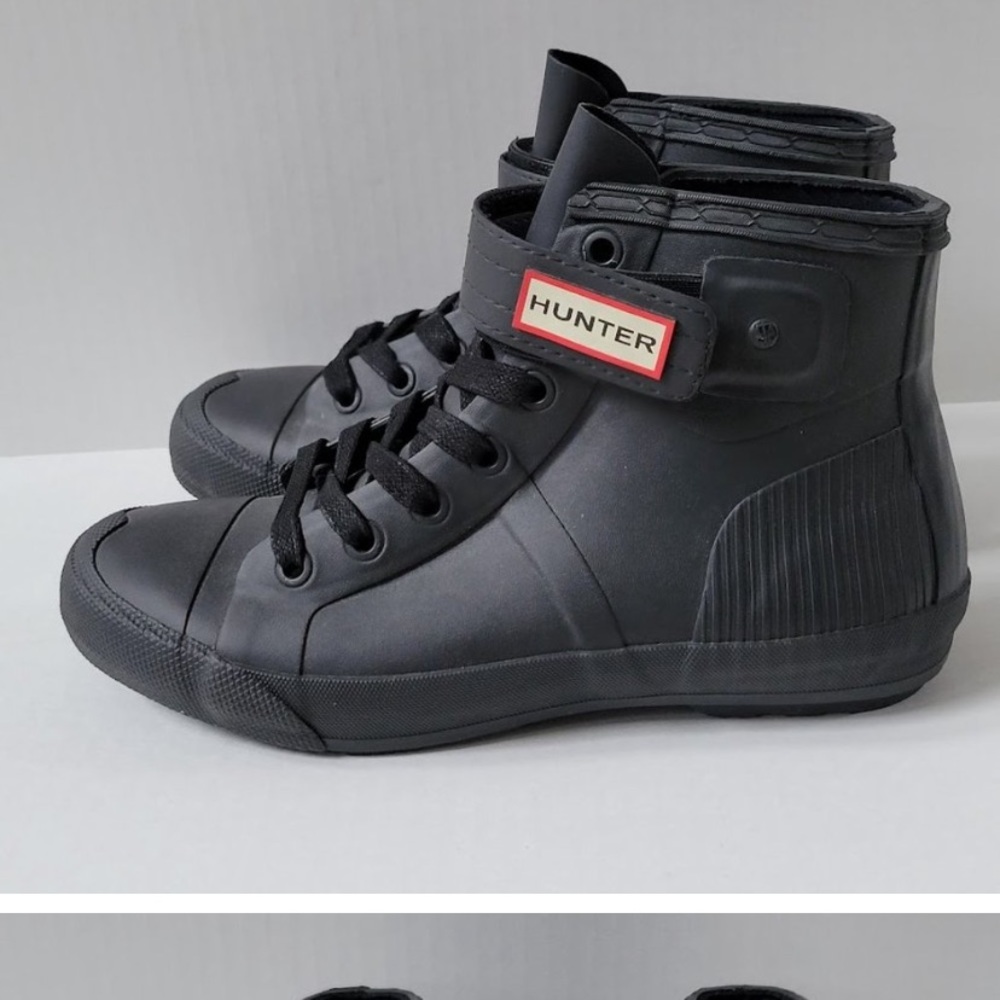 Hunter Boot Original Rubber High-Top Sneaker Black